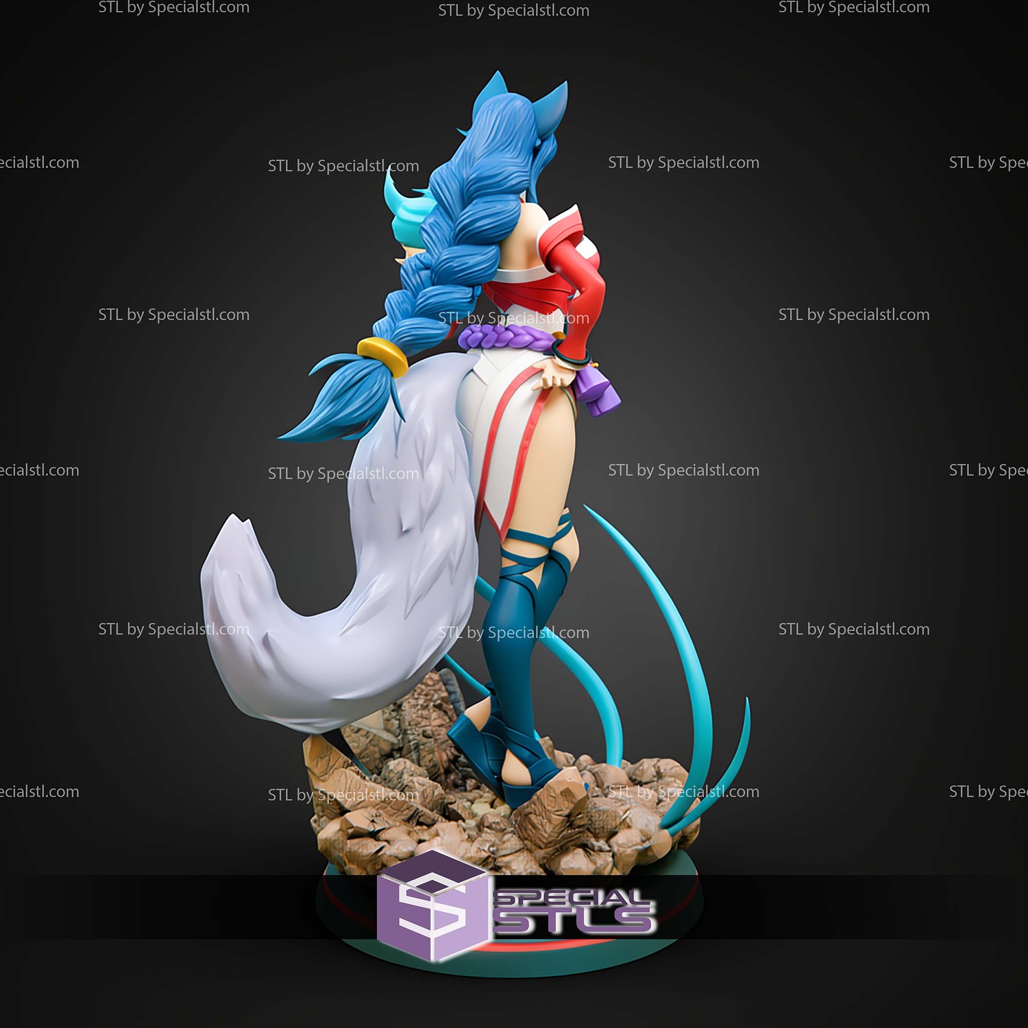 Ahri League Of Legends 1 10 STL Files 3D Model — view 2