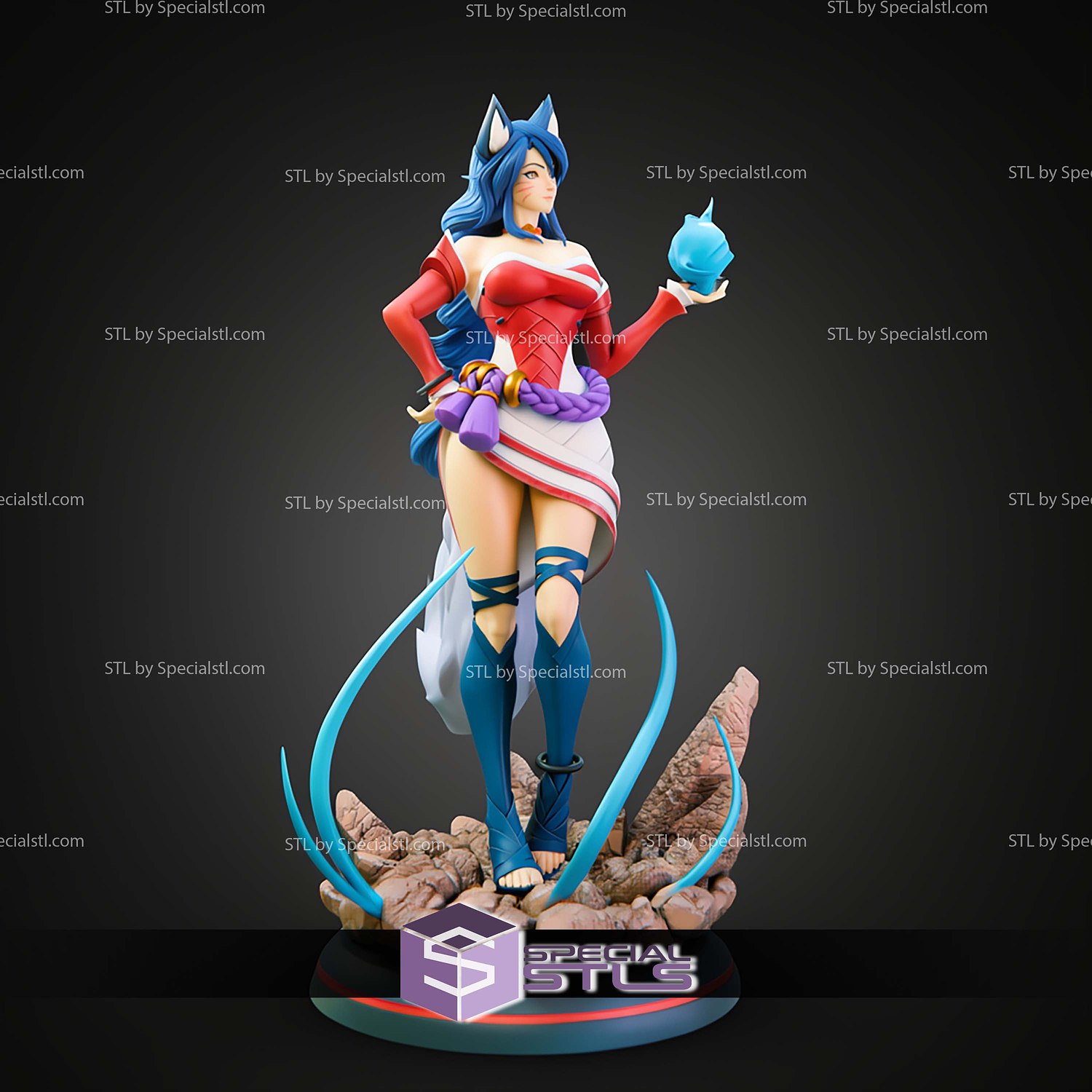 Ahri League Of Legends 1 10 STL Files 3D Model — view 4