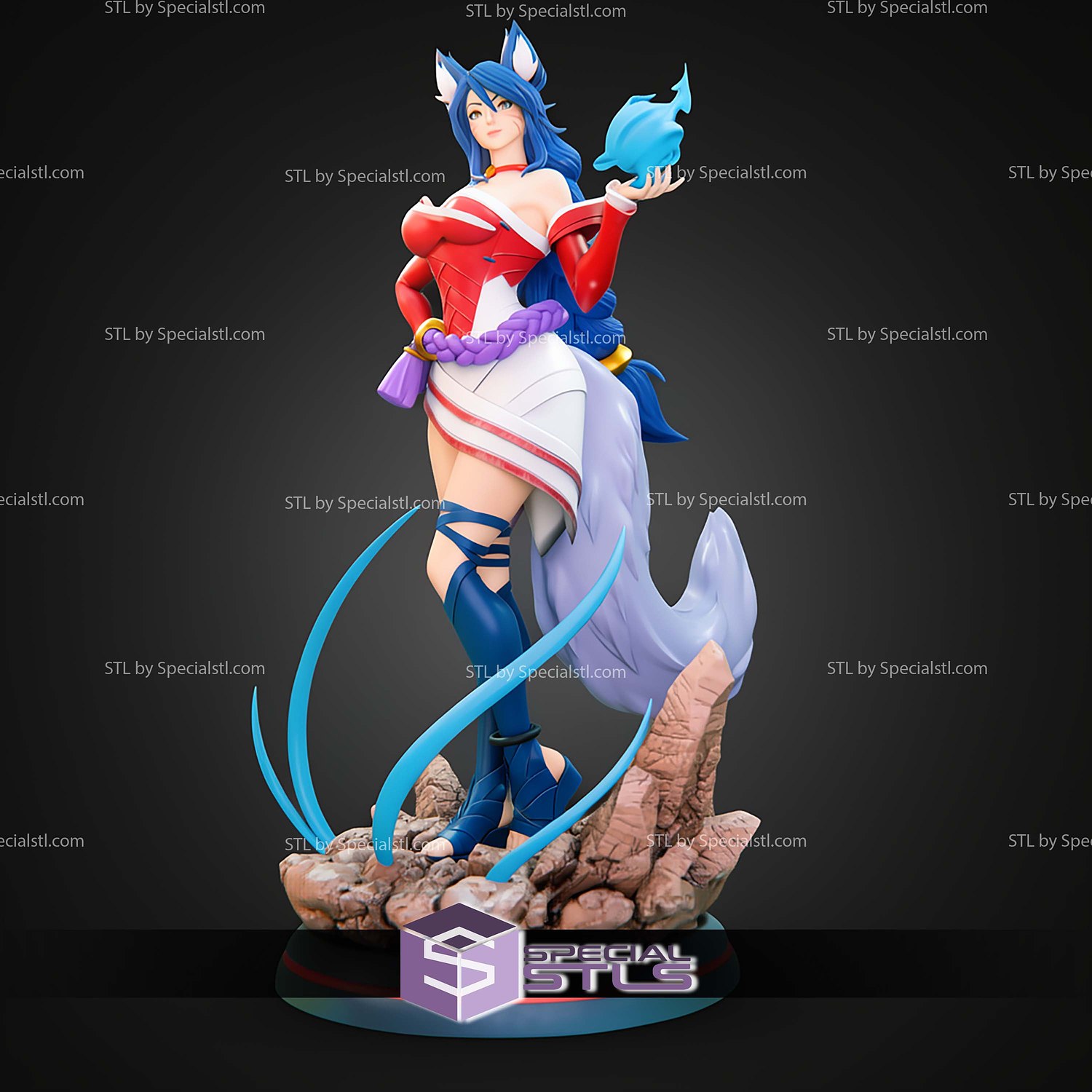 Ahri League Of Legends 1 10 STL Files 3D Model — view 6