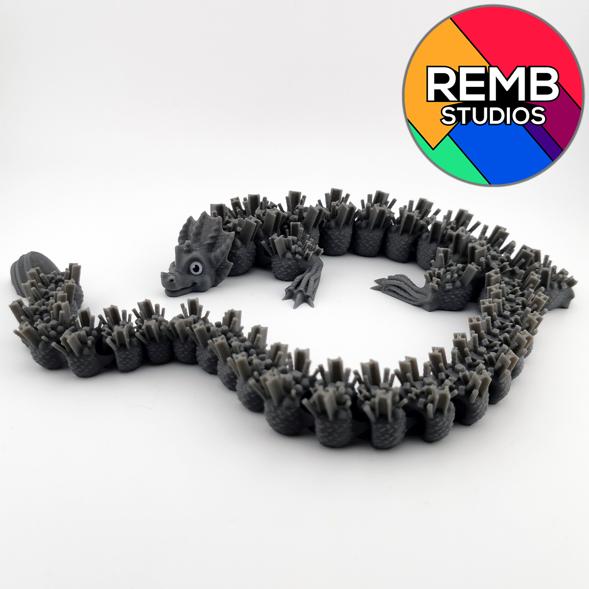 Articulated Steel Dragon | Flexi Steel Dragon 3D STL Model