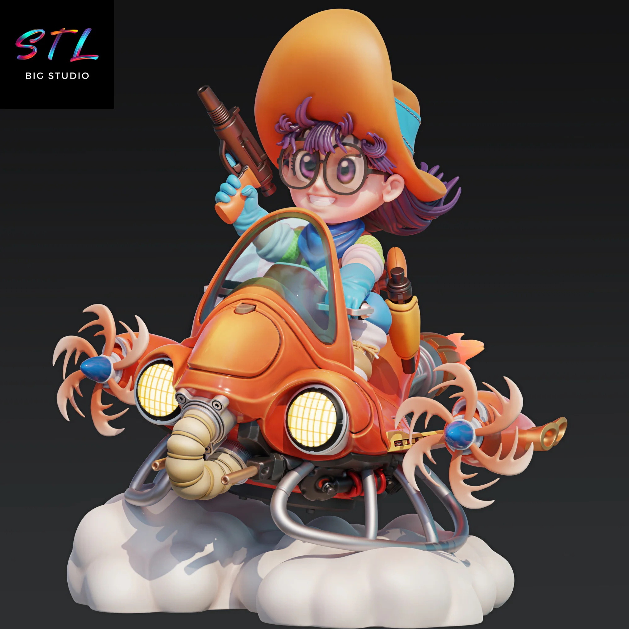STL Arale Flying Ship | Dr. Slump | 3D Printing Figure Model