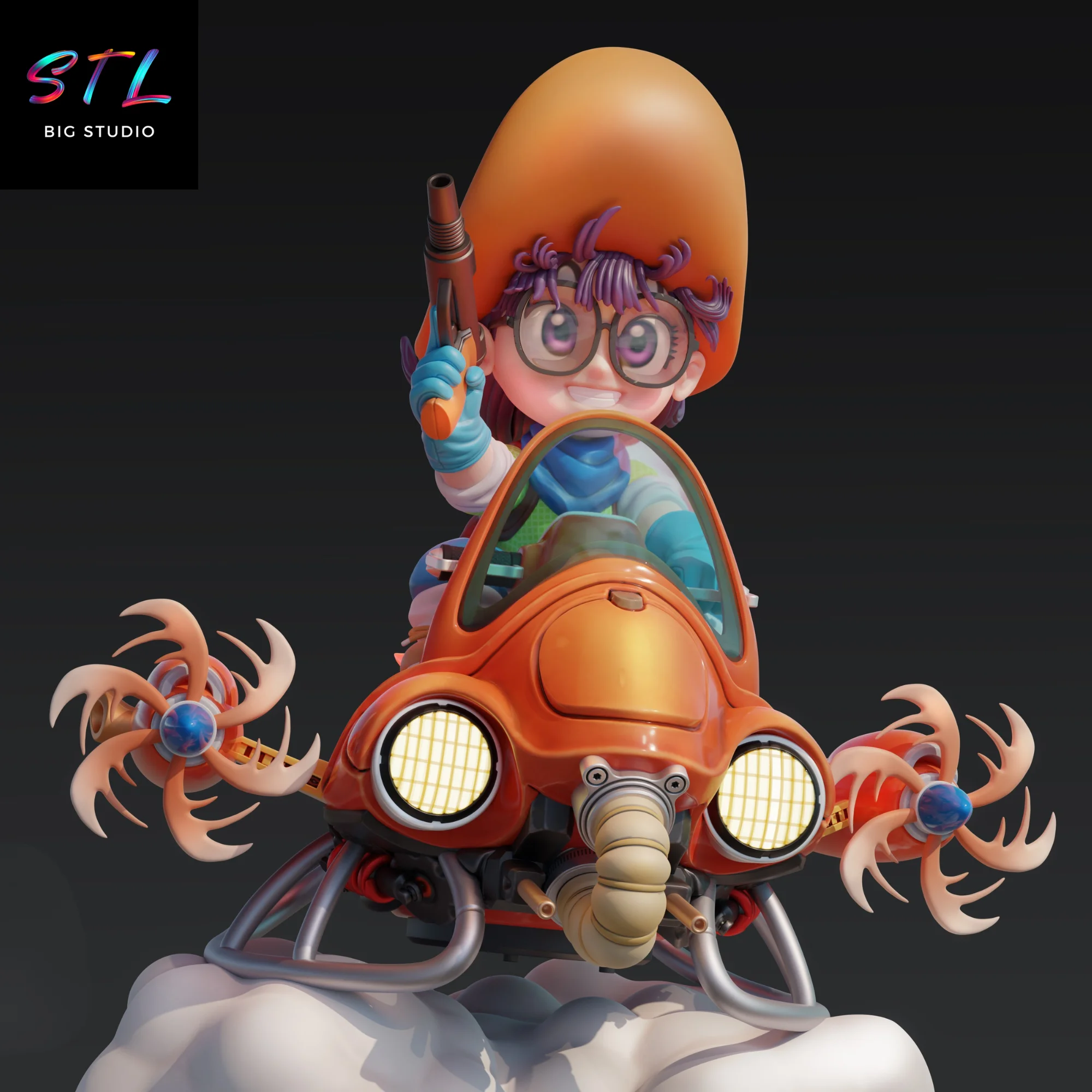 STL Arale Flying Ship | Dr. Slump | 3D Printing Figure Model — view 2