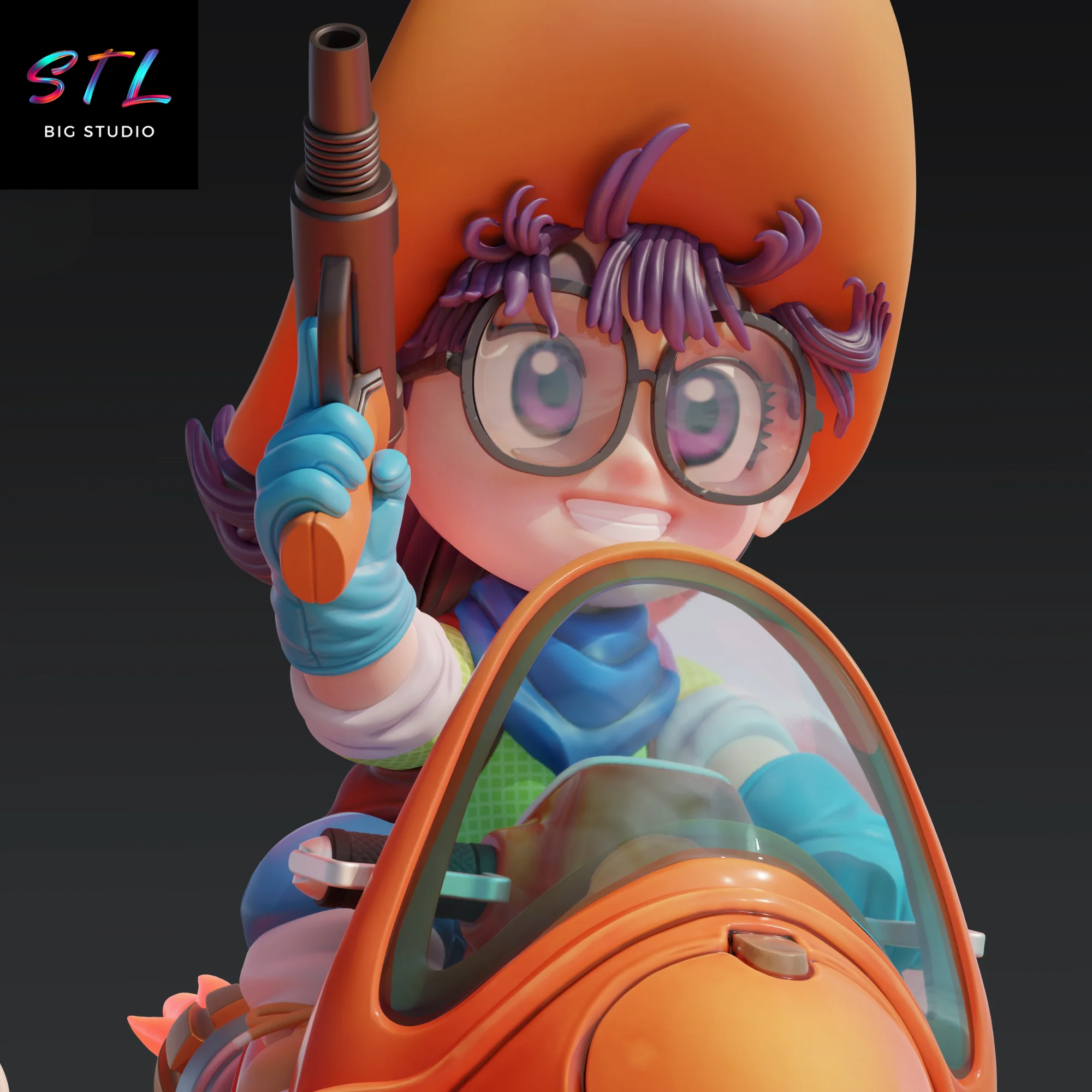 STL Arale Flying Ship | Dr. Slump | 3D Printing Figure Model — view 6