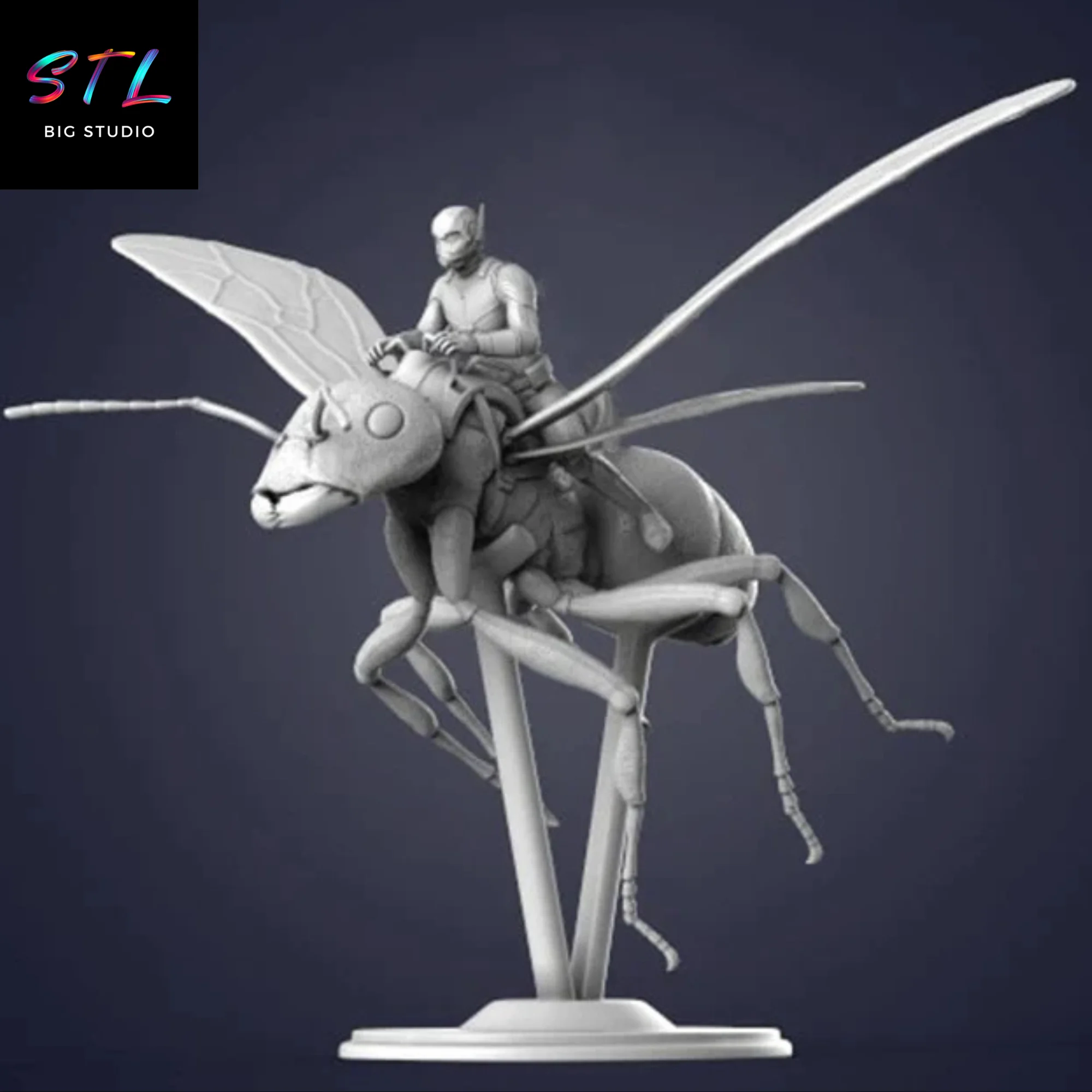 Ant-Man Riding Giant Ant STL | Marvel 3D Printable Model Model
