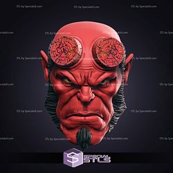 Custom Figure Head STL Collection - Hellboy 3D Model