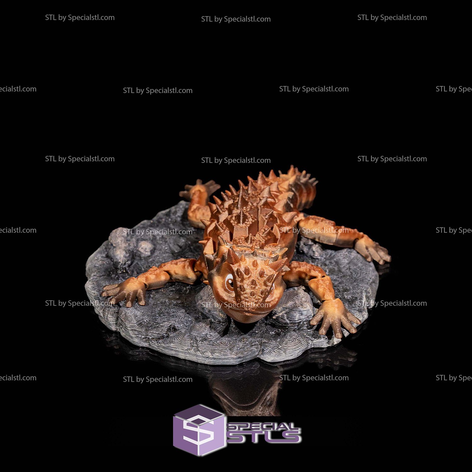Basic STL - Print in Place Thorny Devil 3D Model — view 3