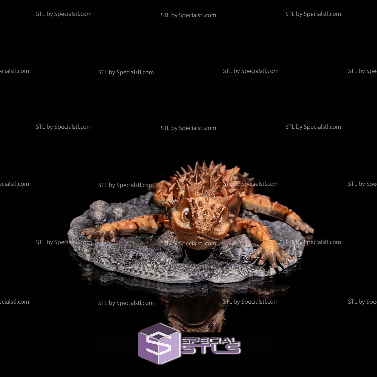 Basic STL - Print in Place Thorny Devil 3D Model — view 4