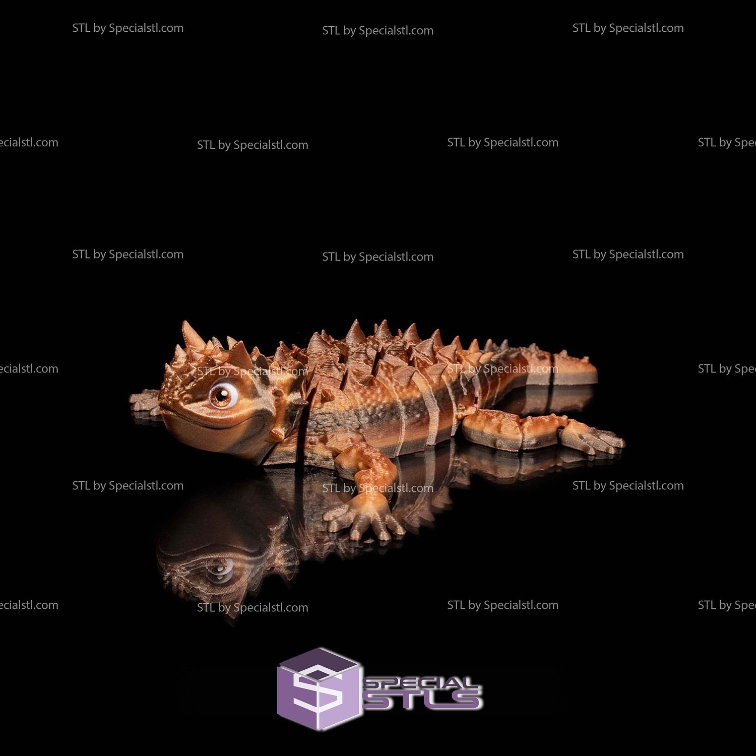 Basic STL - Print in Place Thorny Devil 3D Model — view 5