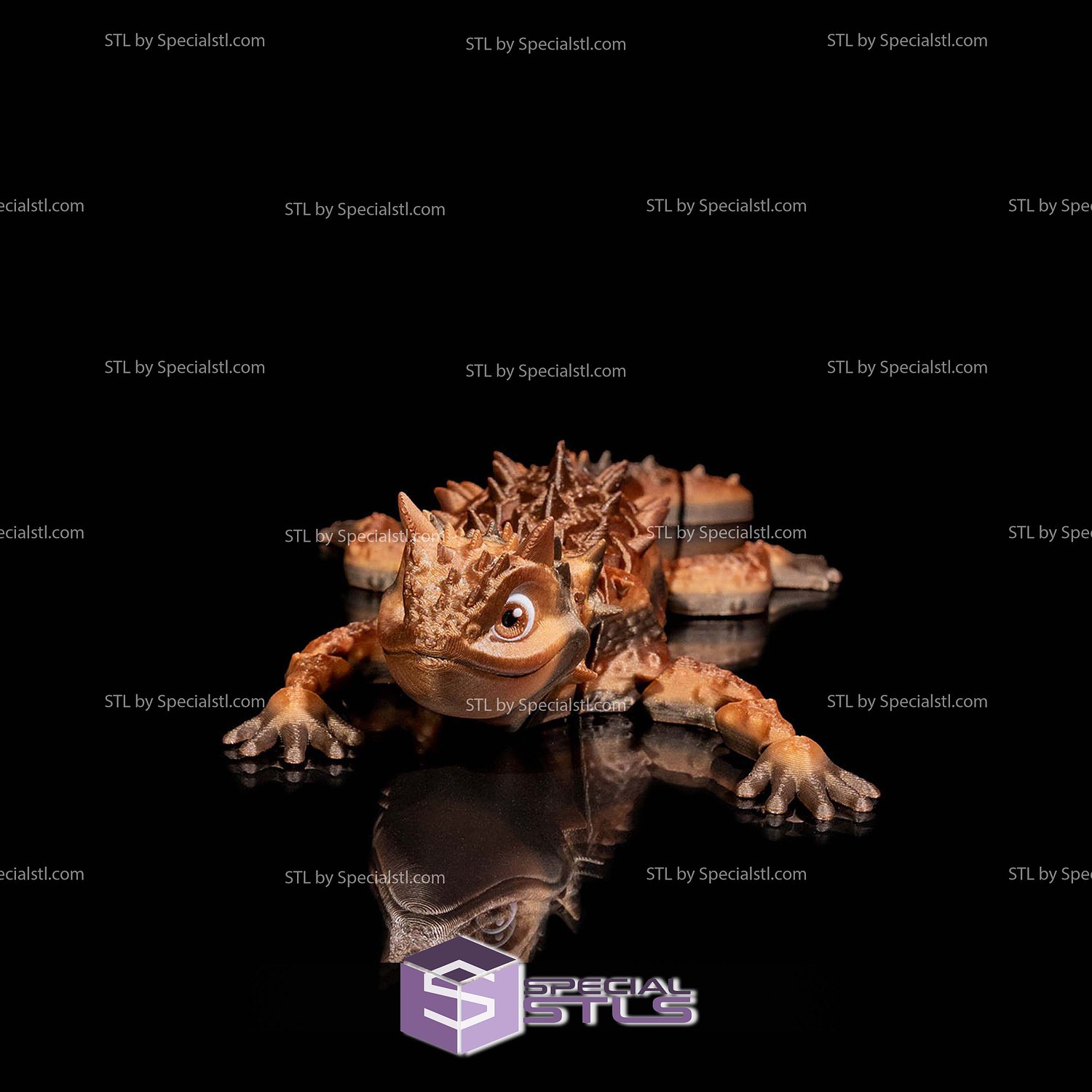 Basic STL - Print in Place Thorny Devil 3D Model — view 6