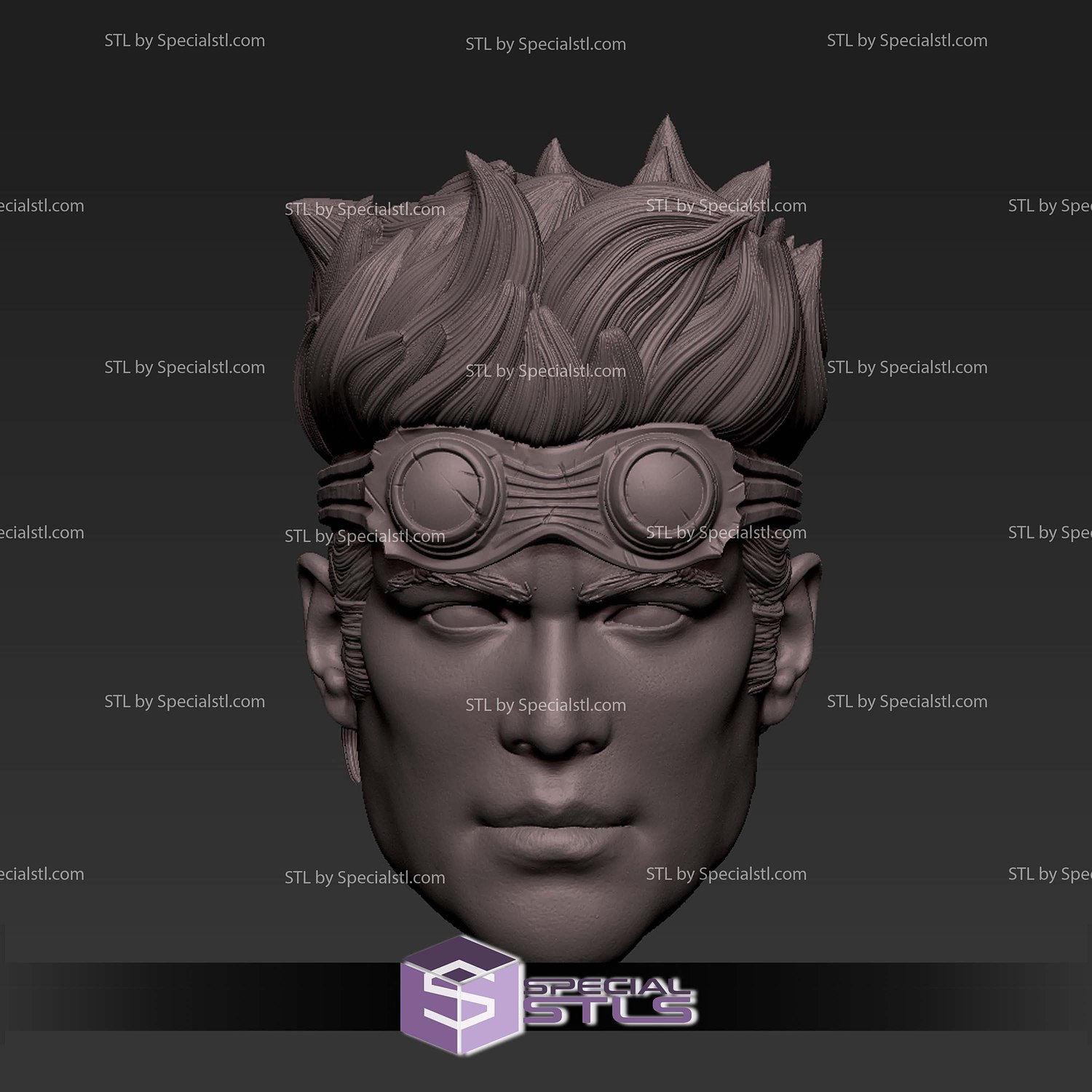Custom Head STL Collection - Cannonball 3D Model — view 3