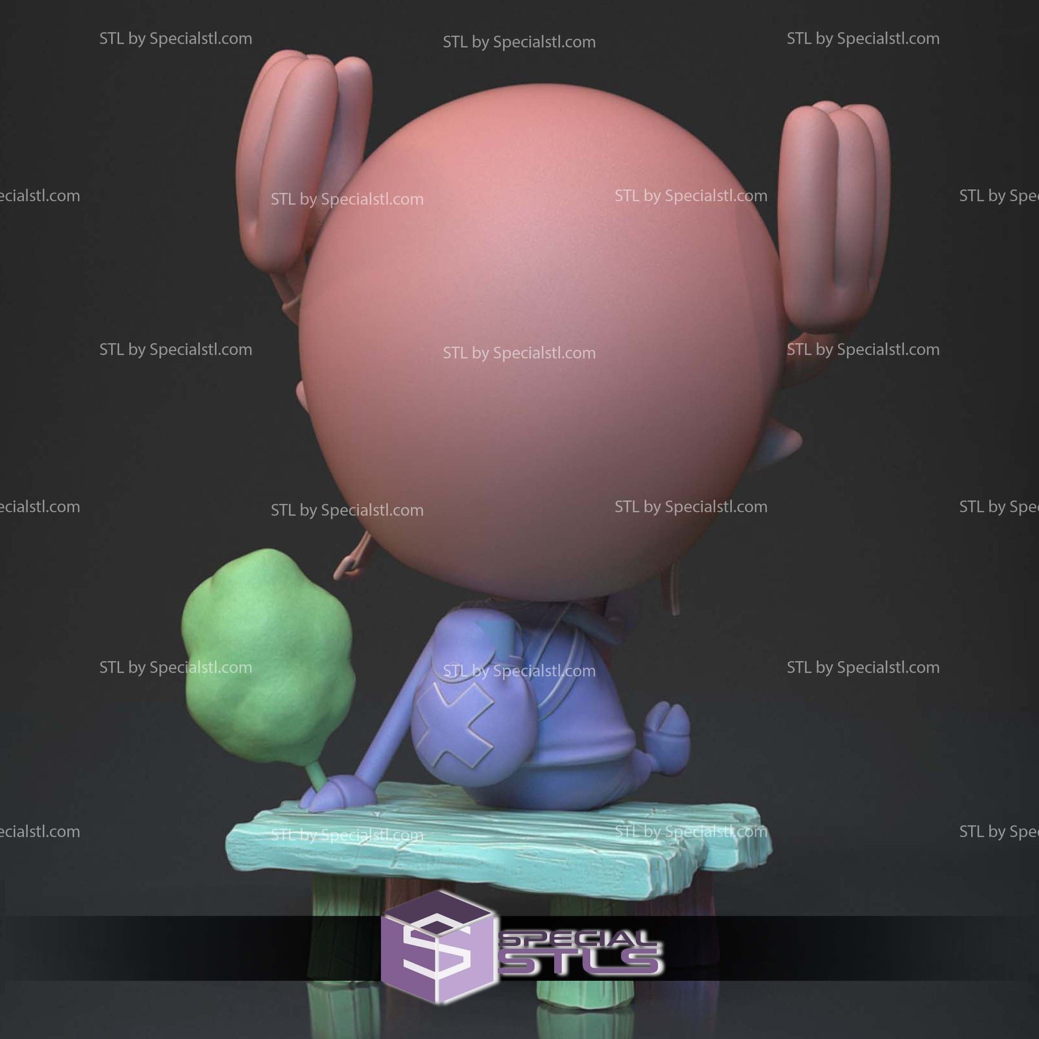 Chibi Chopper Drink STL Files 3D Model — view 4