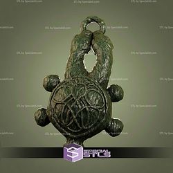 Two-Headed Turtle Talisman STL Files 3D Model