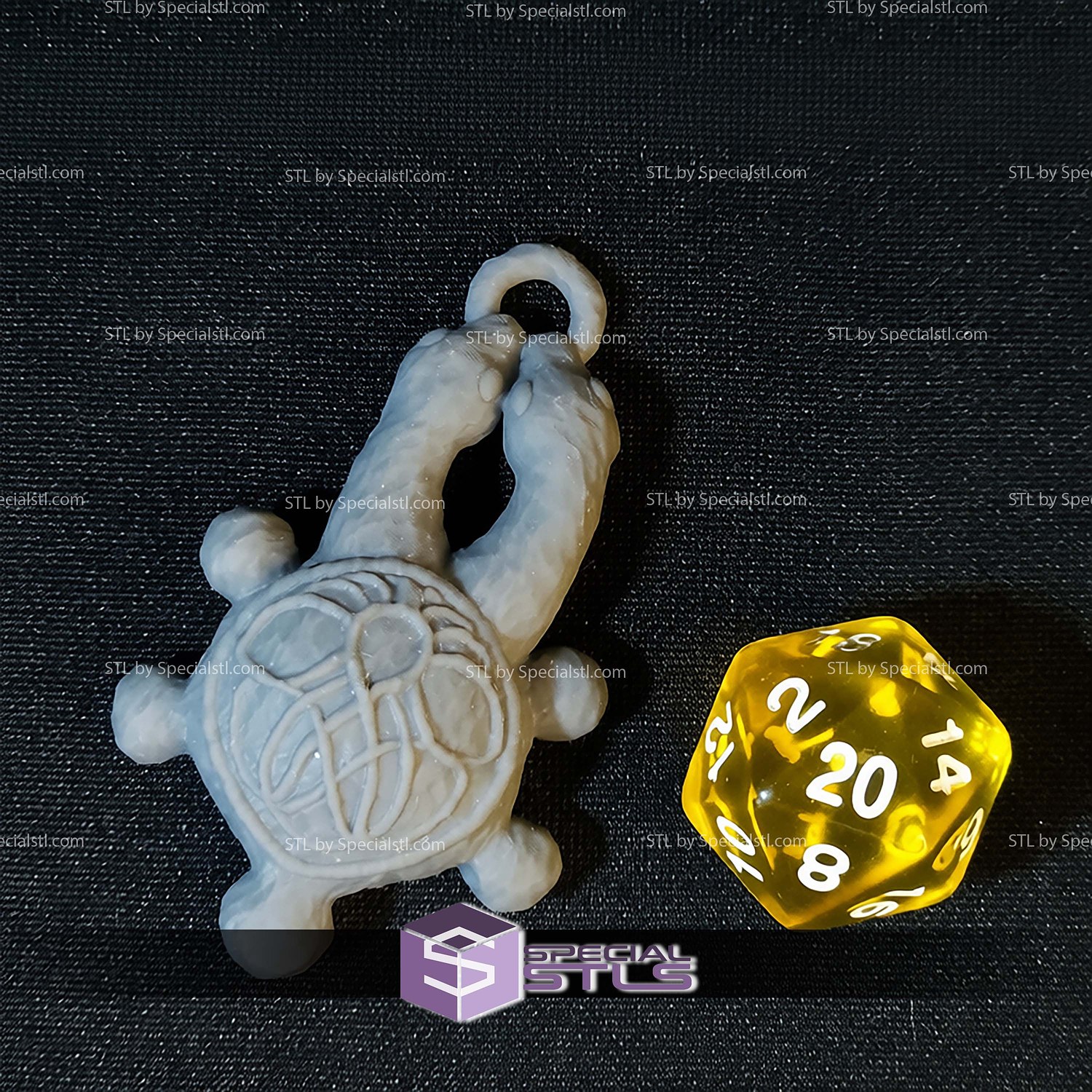 Two-Headed Turtle Talisman STL Files 3D Model — view 4