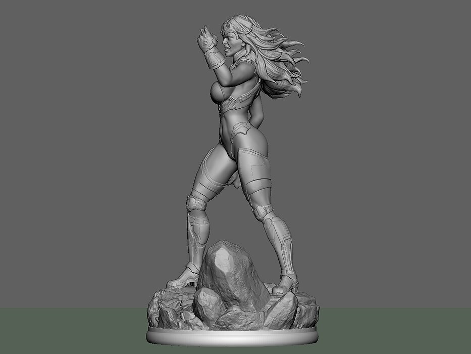 Terraxia avengers female statue 3D ZTL Model — view 6