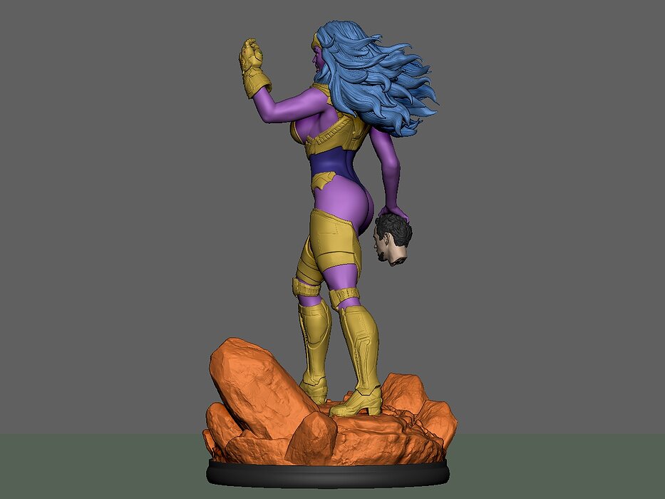 Terraxia avengers female statue 3D ZTL Model — view 7