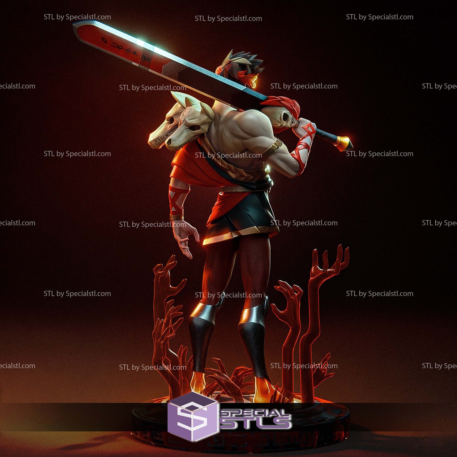 Zagreus Hades 1-8 Scale Sculptures 3D Printing STL Model — view 5