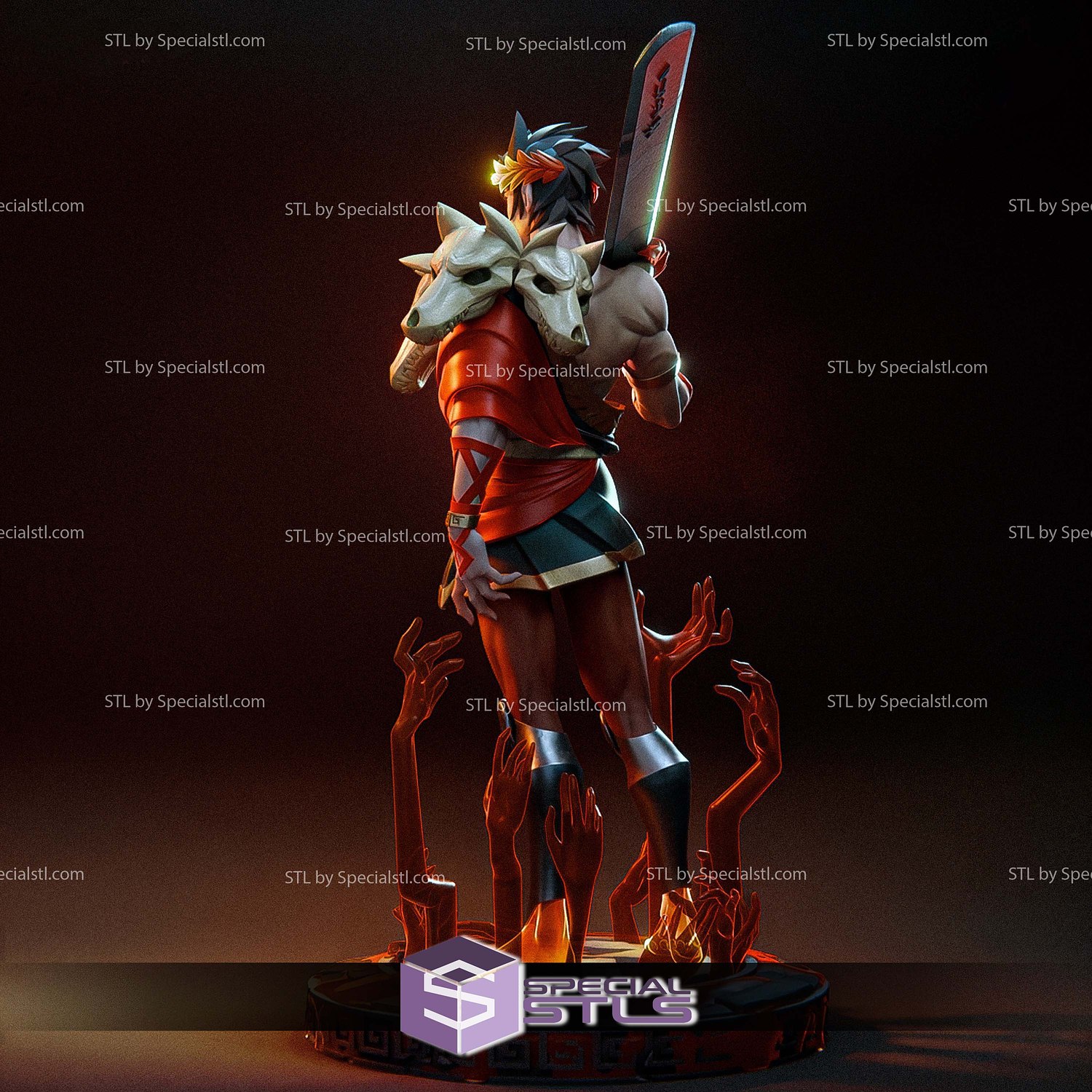 Zagreus Hades 1-8 Scale Sculptures 3D Printing STL Model — view 6