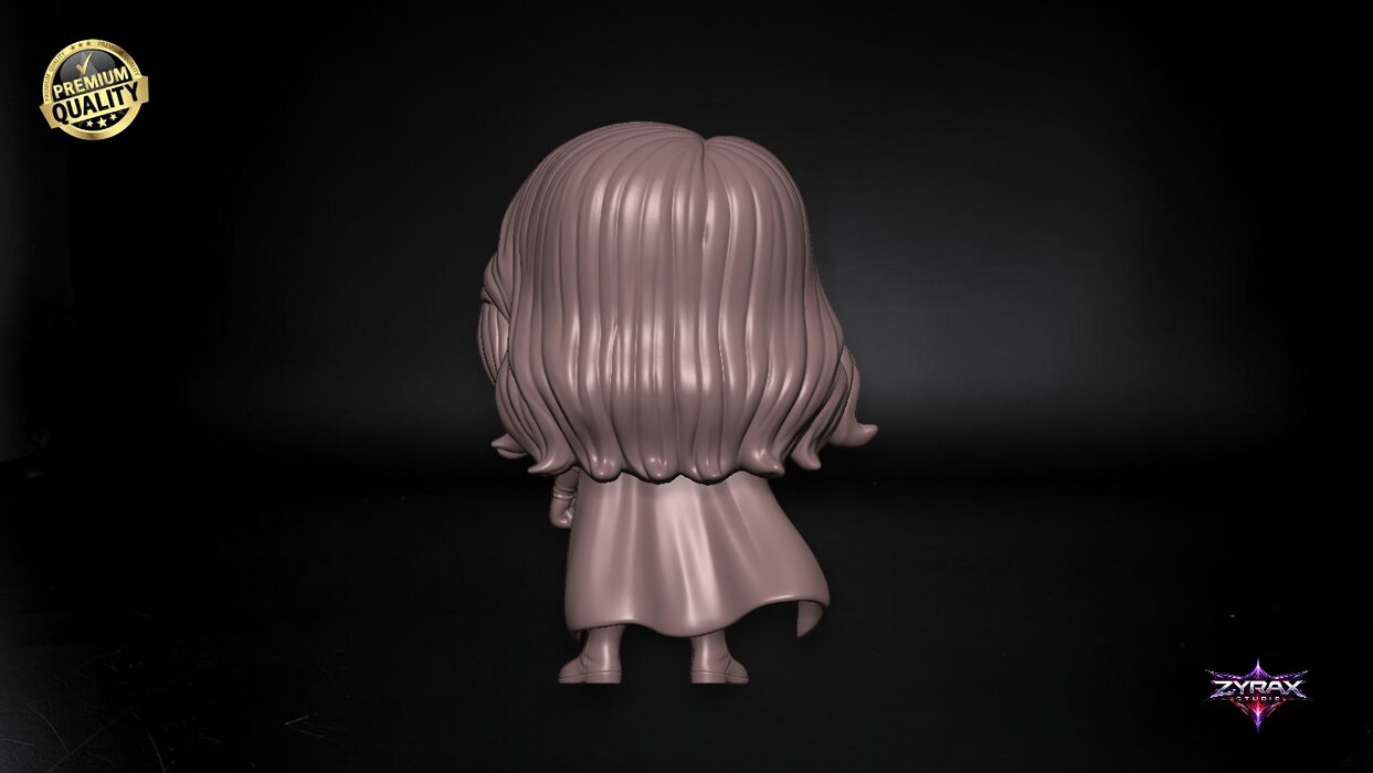 Supergirl Funko Style STL DC Comics 3D Print Figure OBJ Model — view 3