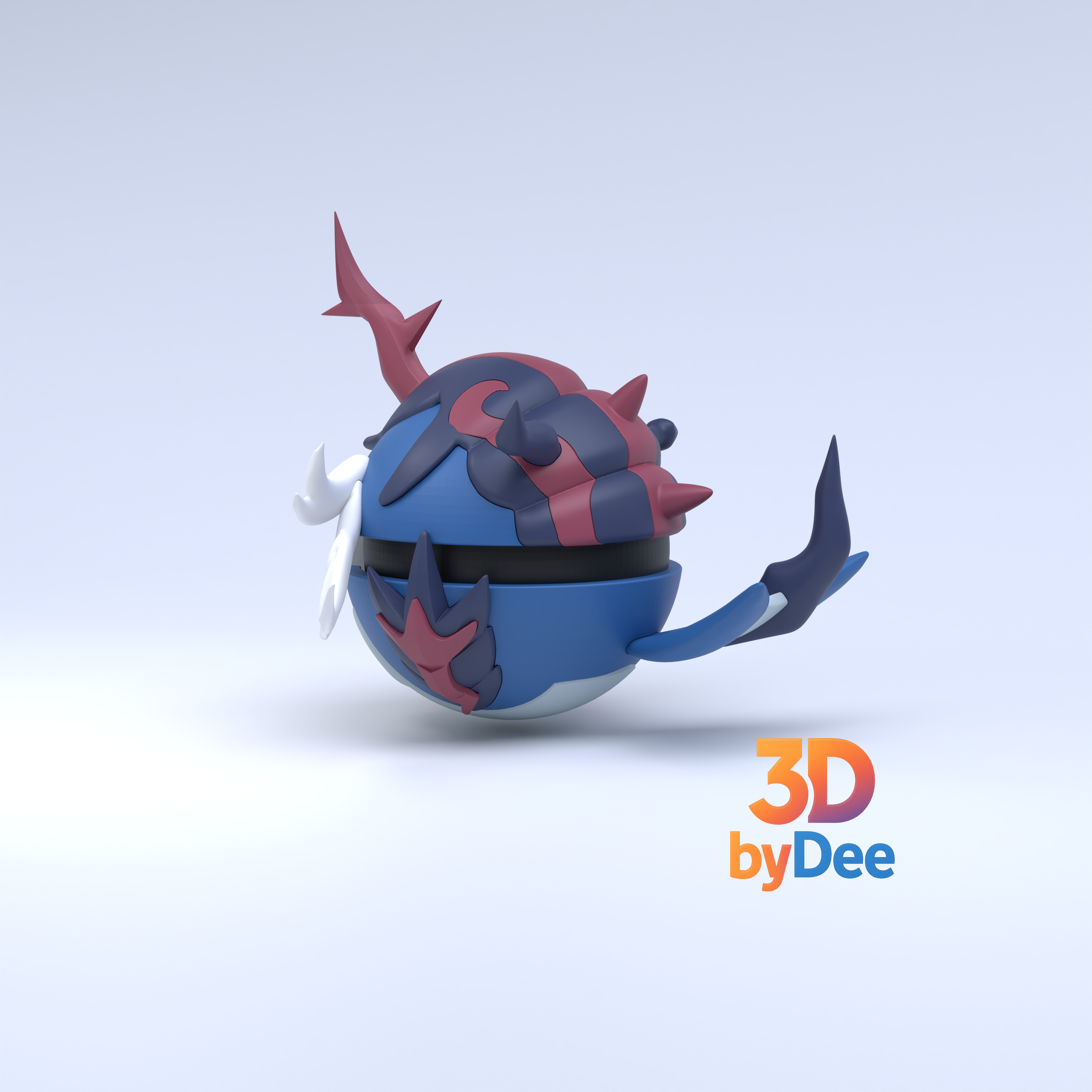 Samurott Hisuian Pokeball 3D 3MF Model