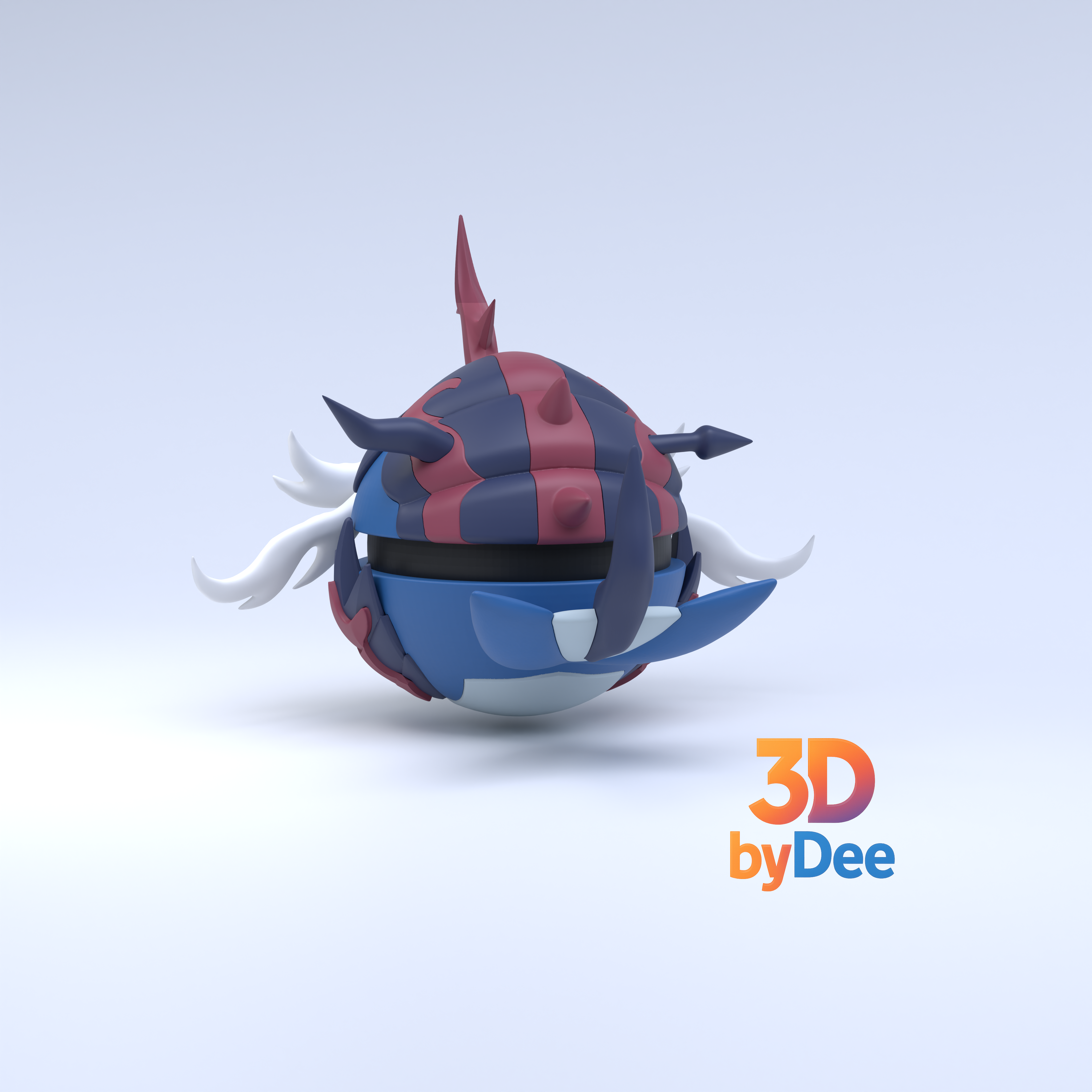 Samurott Hisuian Pokeball 3D 3MF Model — view 5