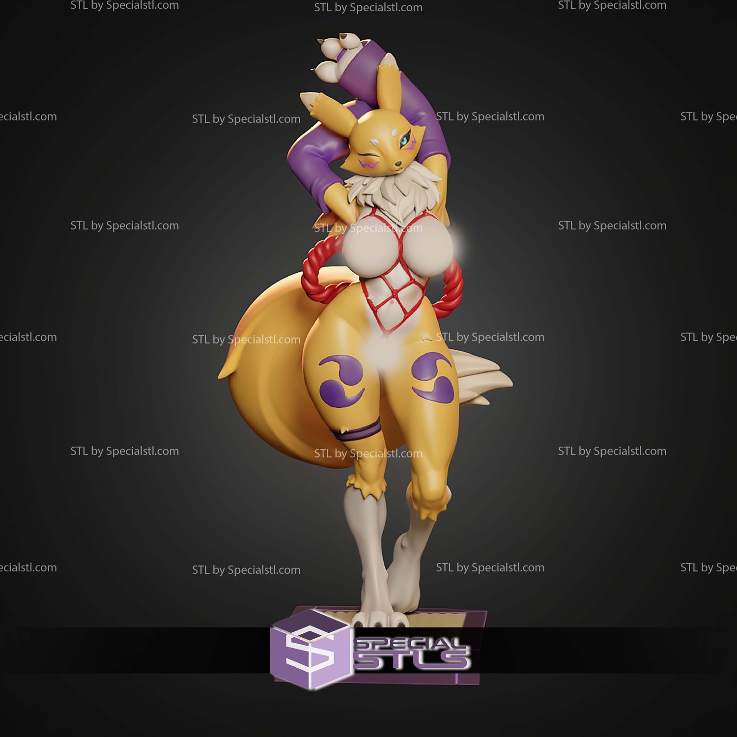 Kunoichi Renamon 230mm STL Files 3D Model — view 5