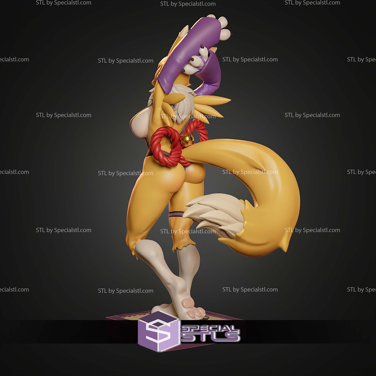Kunoichi Renamon 230mm STL Files 3D Model — view 6