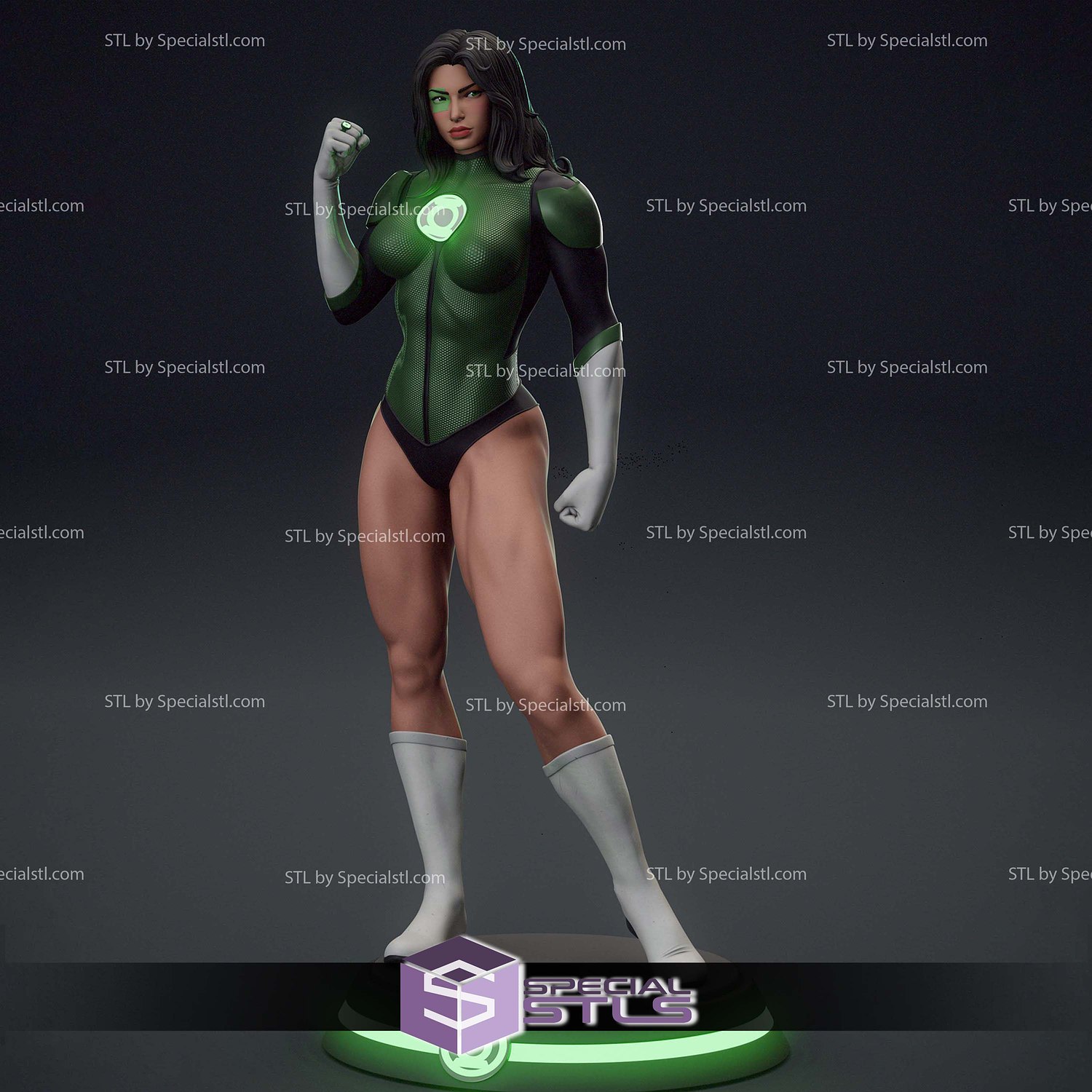 Jessica Cruz Green Lantern Super Thicc 3D Print Files STL Model — view 2