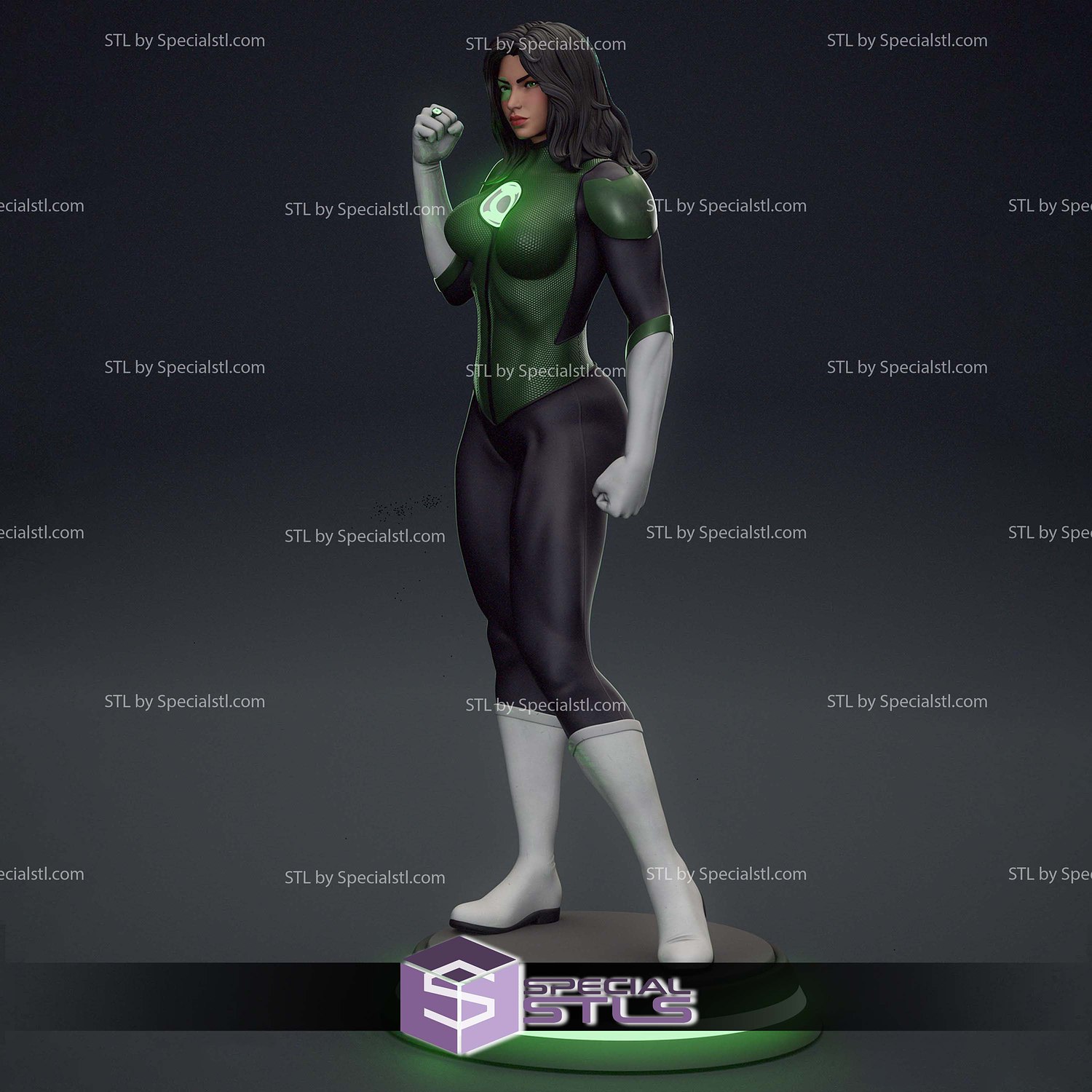 Jessica Cruz Green Lantern Super Thicc 3D Print Files STL Model — view 5