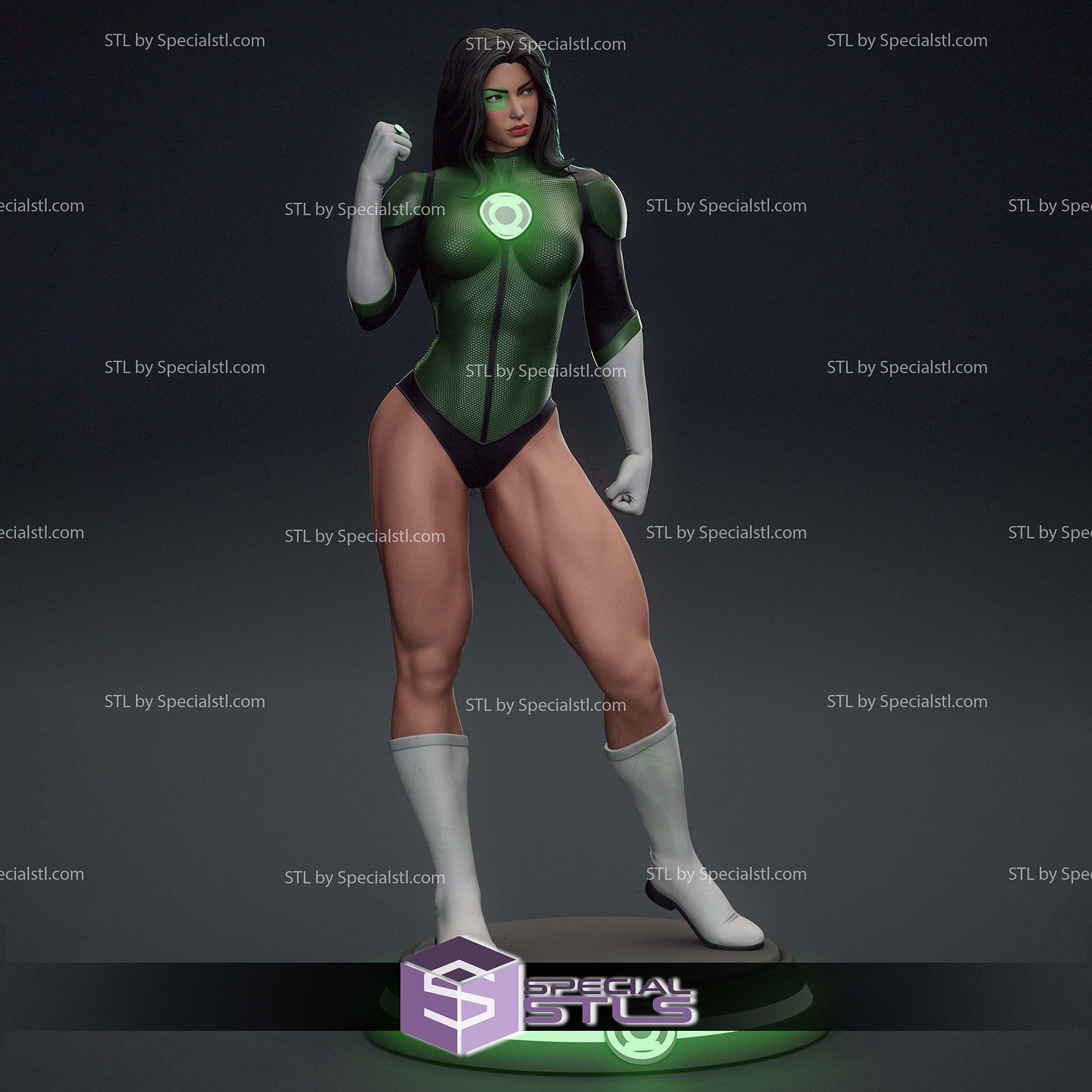 Jessica Cruz Green Lantern Super Thicc 3D Print Files STL Model — view 6