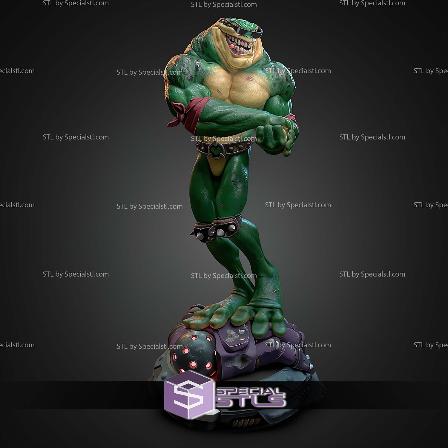 Rash Battletoads 212mm STL Files 3D Model — view 5