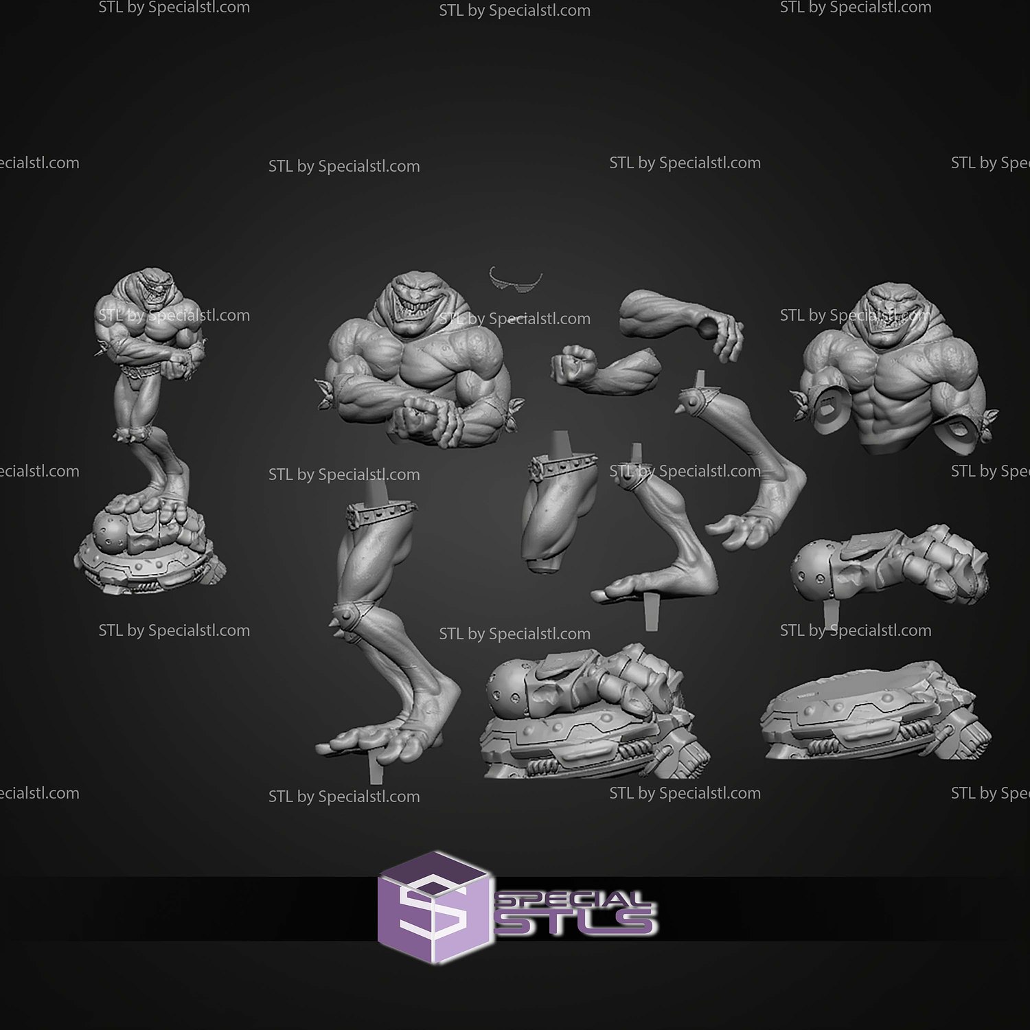 Rash Battletoads 212mm STL Files 3D Model — view 8