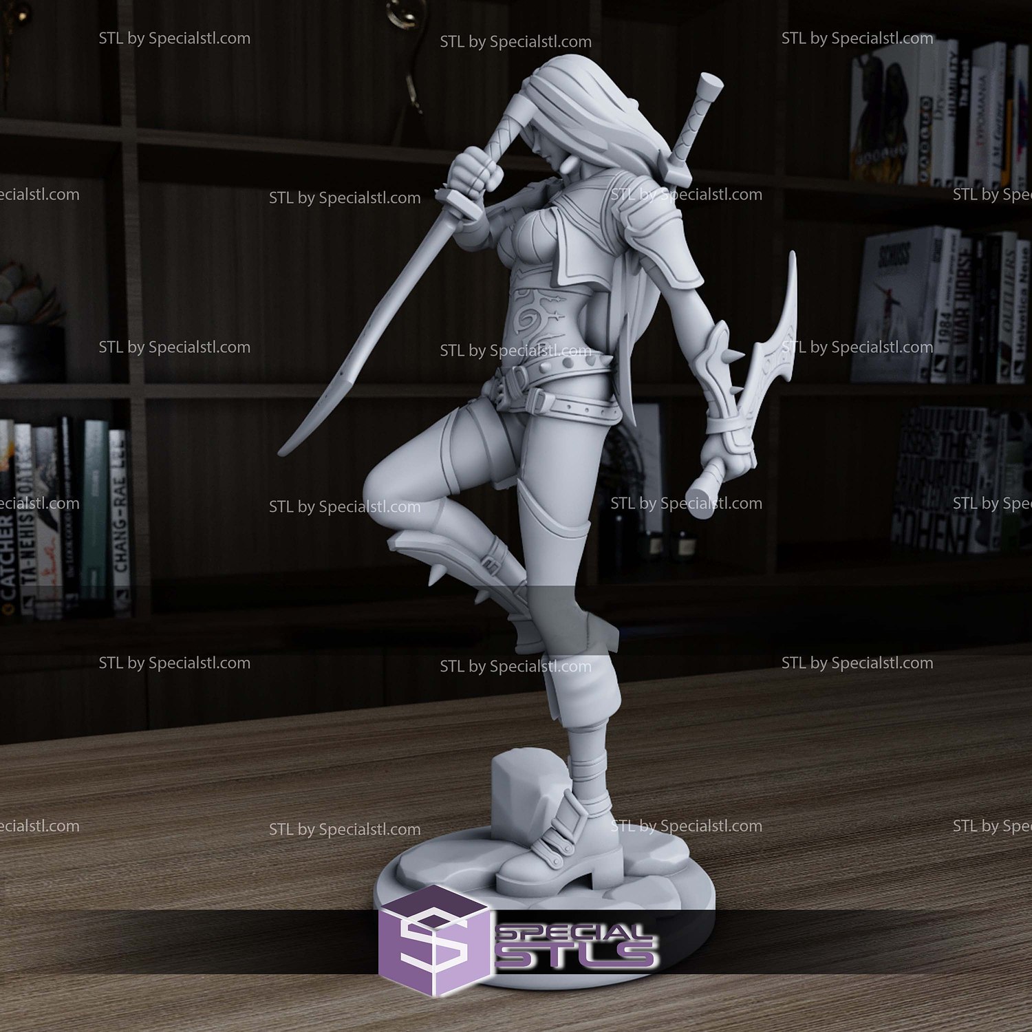 Katarina League of Legends V2 Sculptures 3D Printing STL Model — view 3