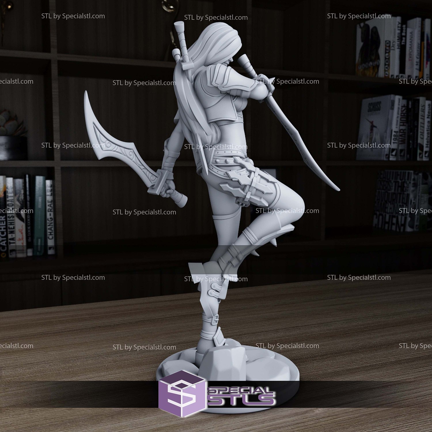 Katarina League of Legends V2 Sculptures 3D Printing STL Model — view 4