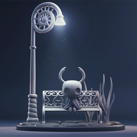 Hollow Knight in Diorama 3D Printer Files | Assembly STL Model