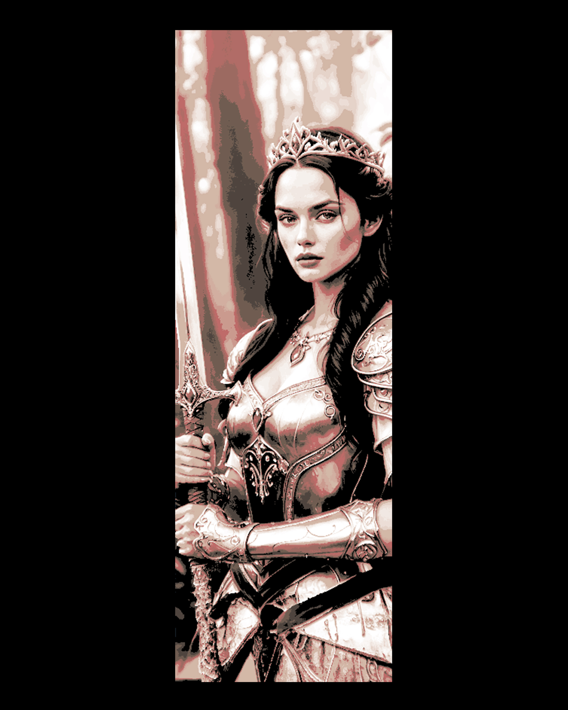 Princesses can fight too - Snow white in Armor - Set of bookmarks 3D STL Model