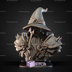 Mini Fantasy STL Collection Dark Wizard Bust 3D Model