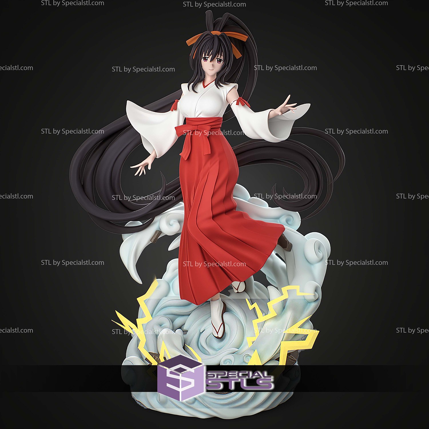 Akeno Himejima High School DxD 282mm STL Files 3D Model — view 2