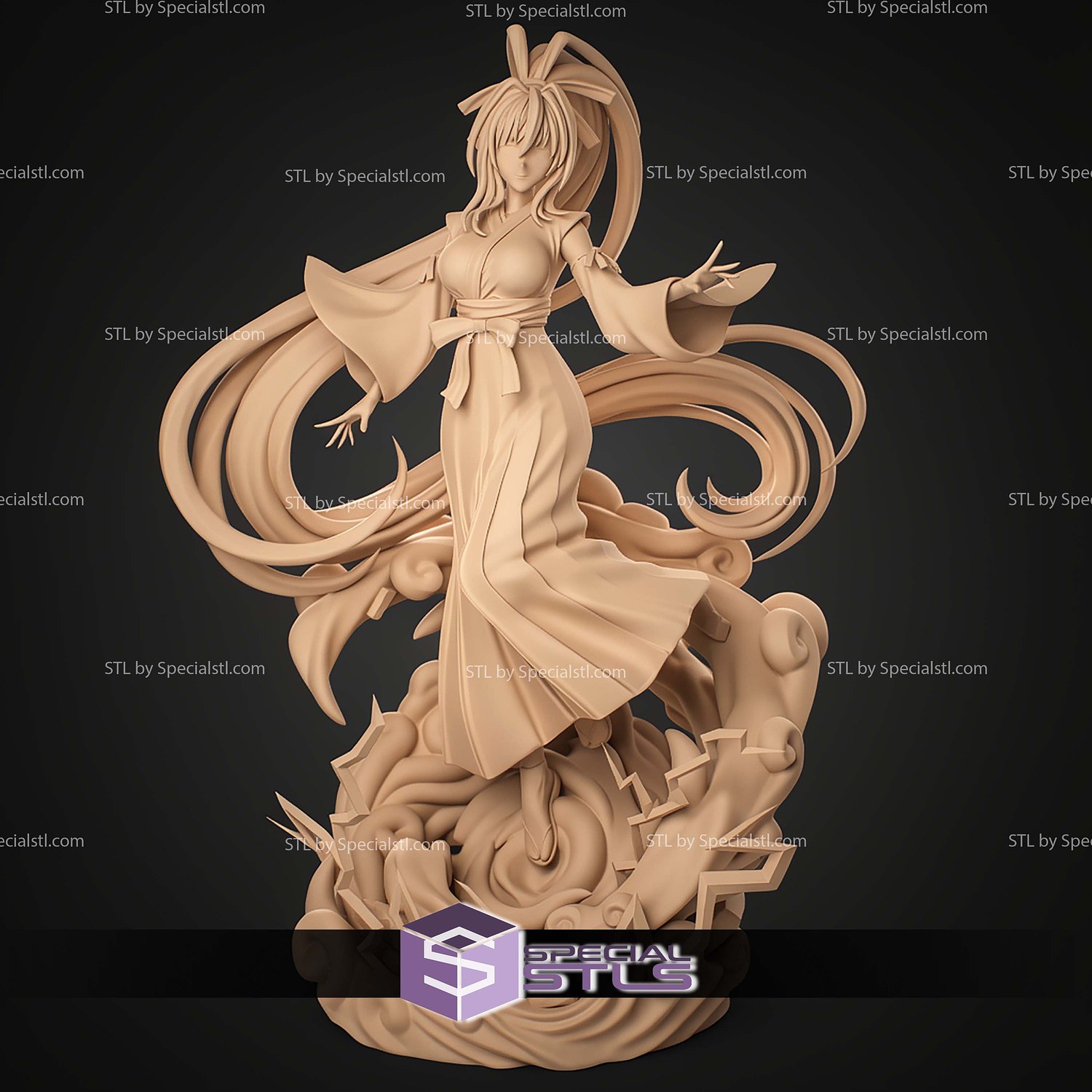 Akeno Himejima High School DxD 282mm STL Files 3D Model — view 5