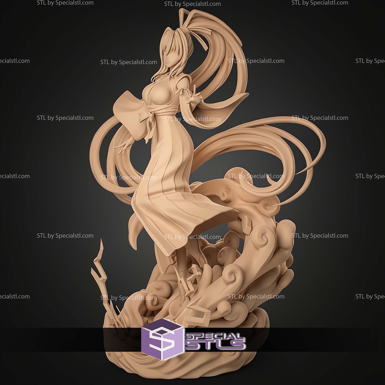 Akeno Himejima High School DxD 282mm STL Files 3D Model — view 6