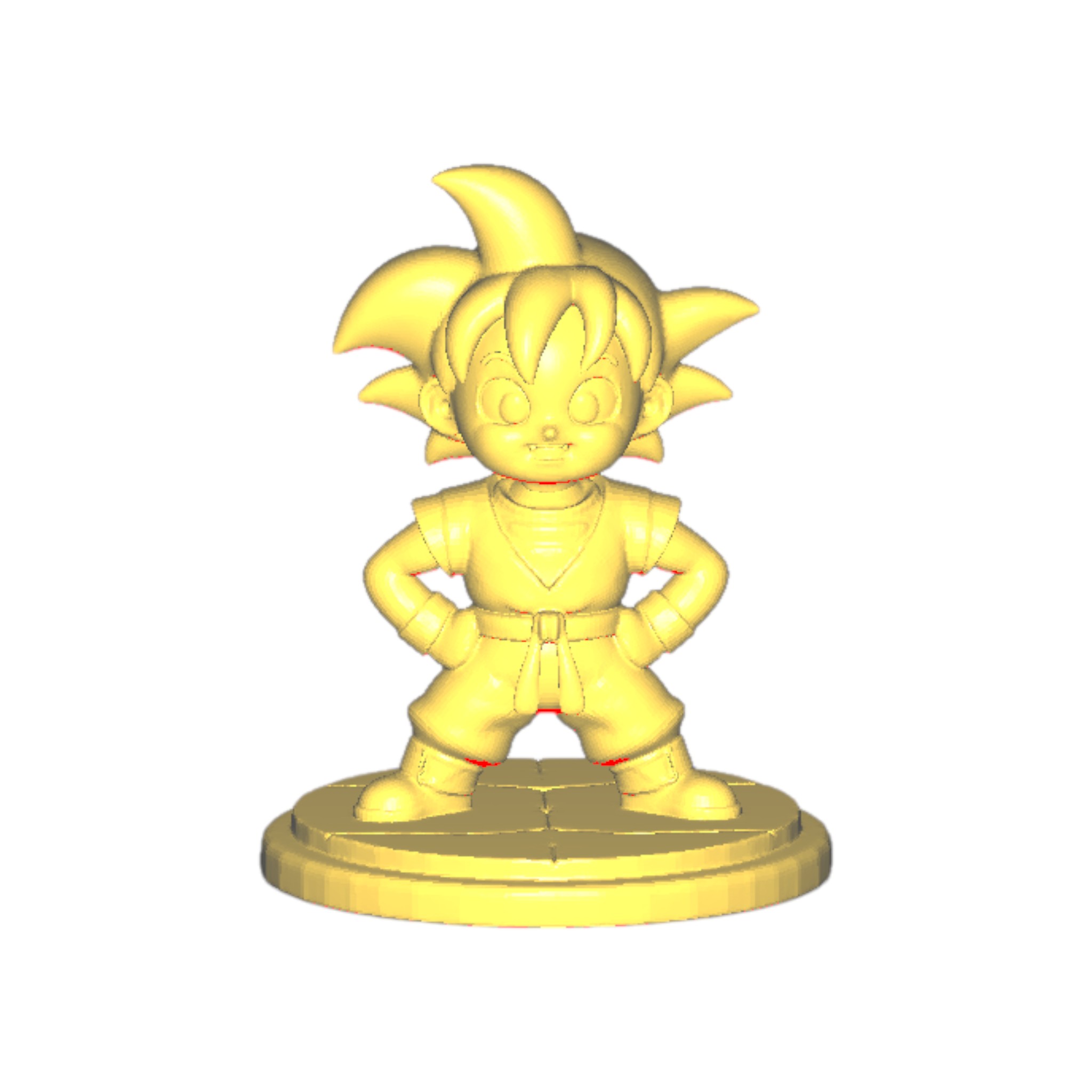 Chibi Goku 3D Print STL – Cute Saiyan Figure for Collectors – Anime STL File Model