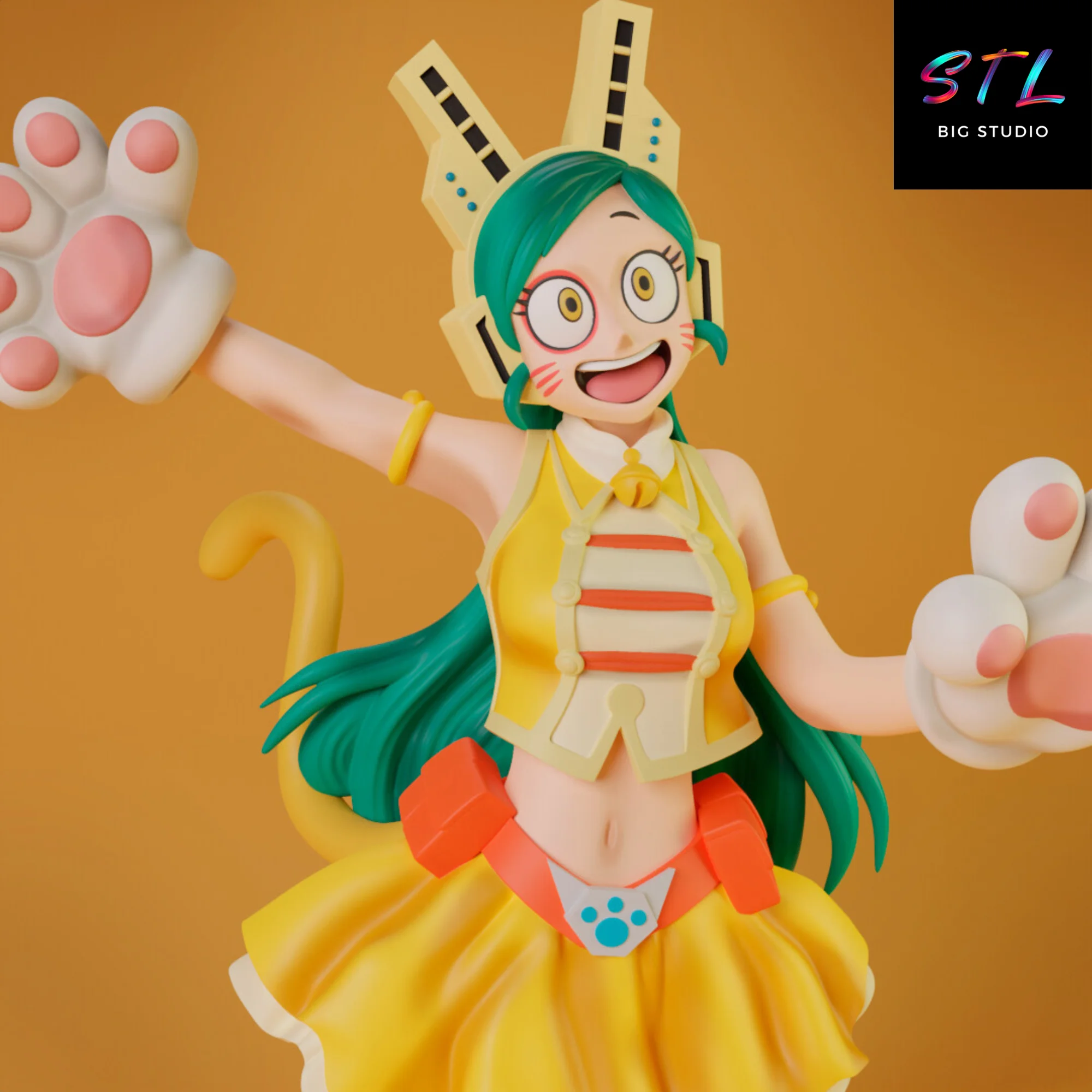 Tomoko Shiretoko STL Ragdoll | 3D Printable Figure | My Hero Academia Model — view 3