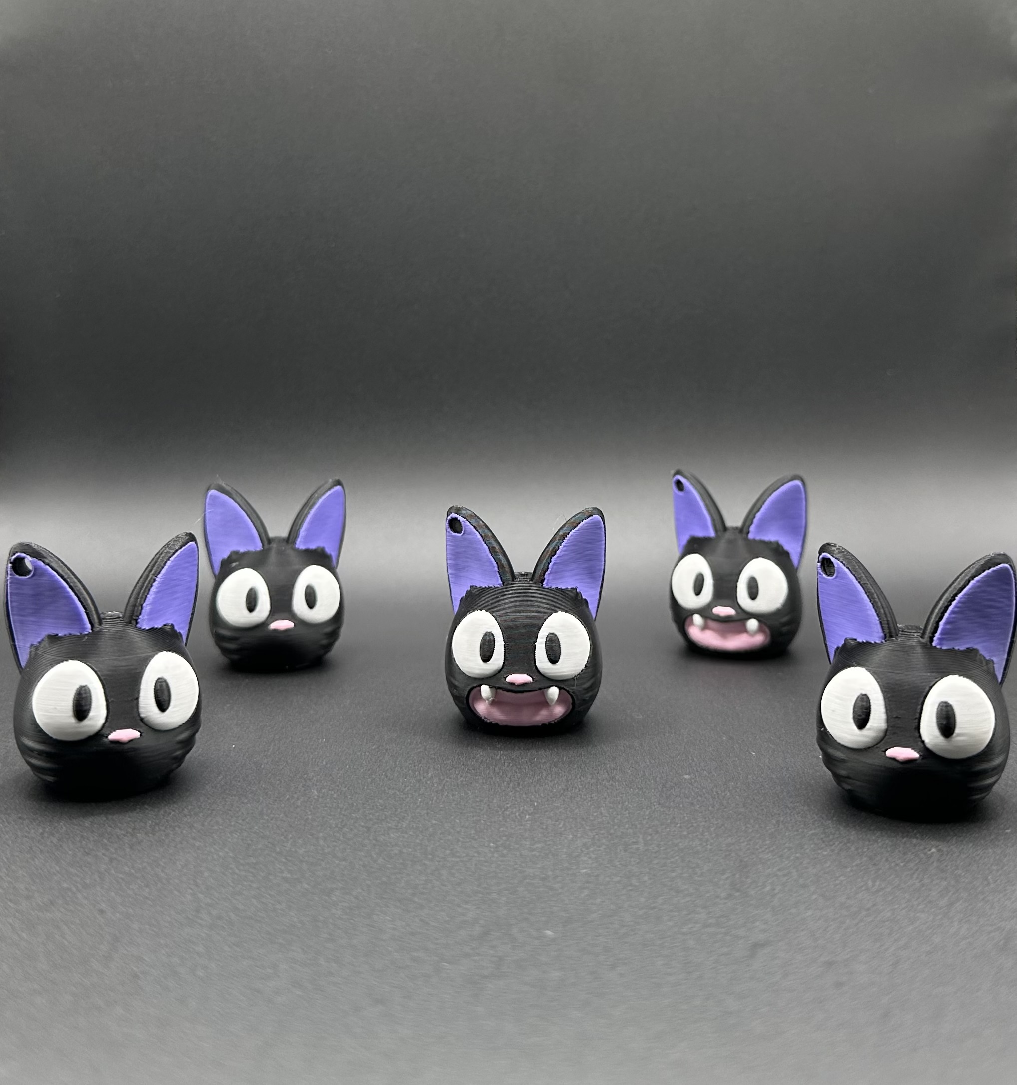 Cute Black Cat Jiji 3D STL Model — view 2