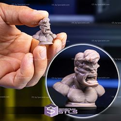 Mini Bust Character Collection STL Hulk 3D Model