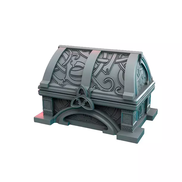 Chest Valhalla I - Board Game Miniature STL 3D Model