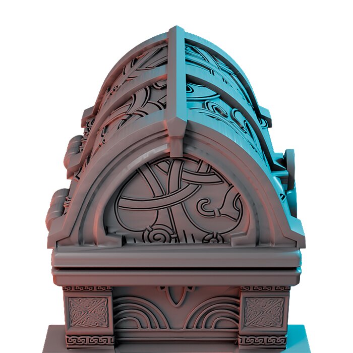 Chest Valhalla I - Board Game Miniature STL 3D Model — view 4