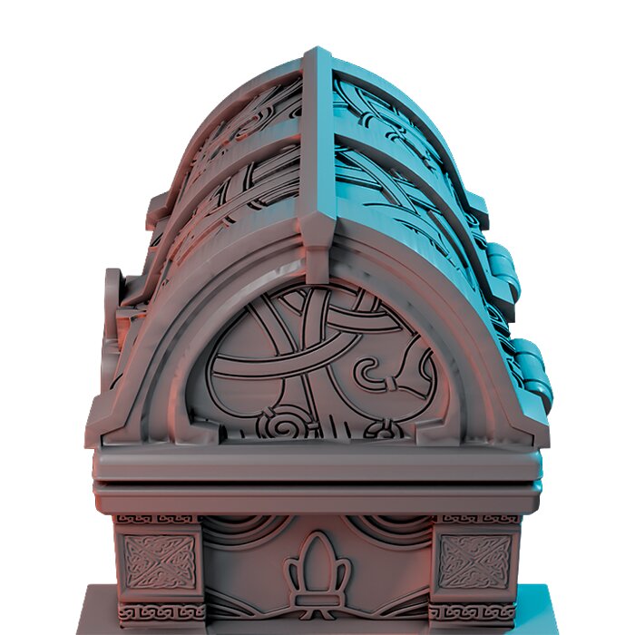Chest Valhalla I - Board Game Miniature STL 3D Model — view 5