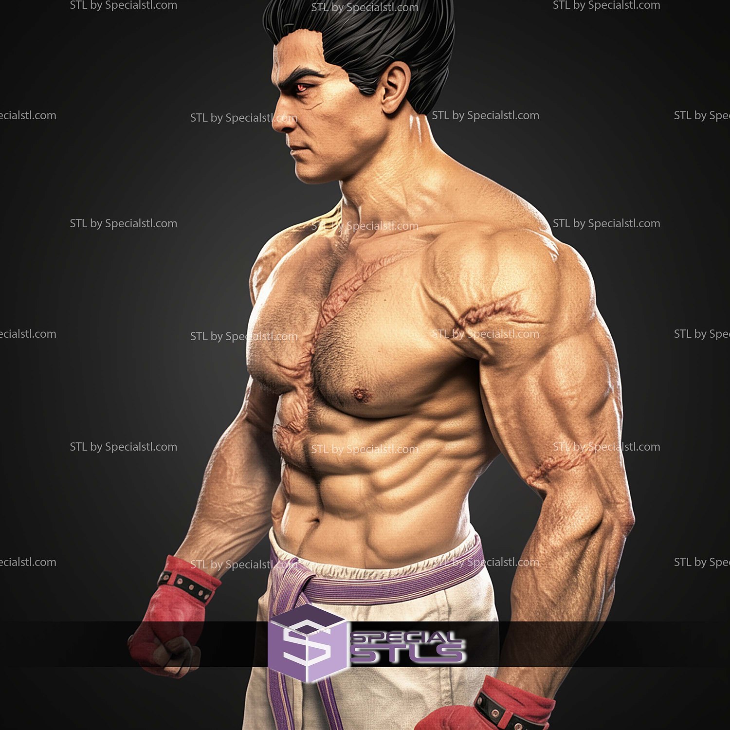 Kazuya Tekken STL Files 3D Model — view 5
