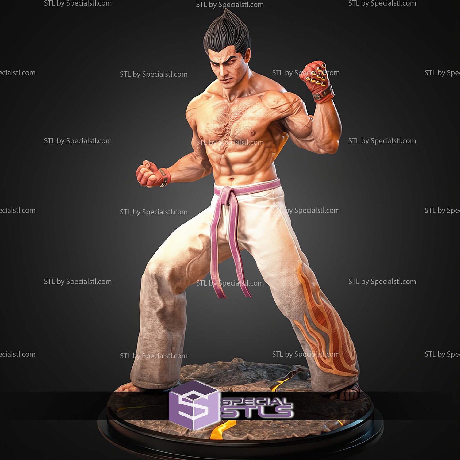 Kazuya Tekken STL Files 3D Model — view 8