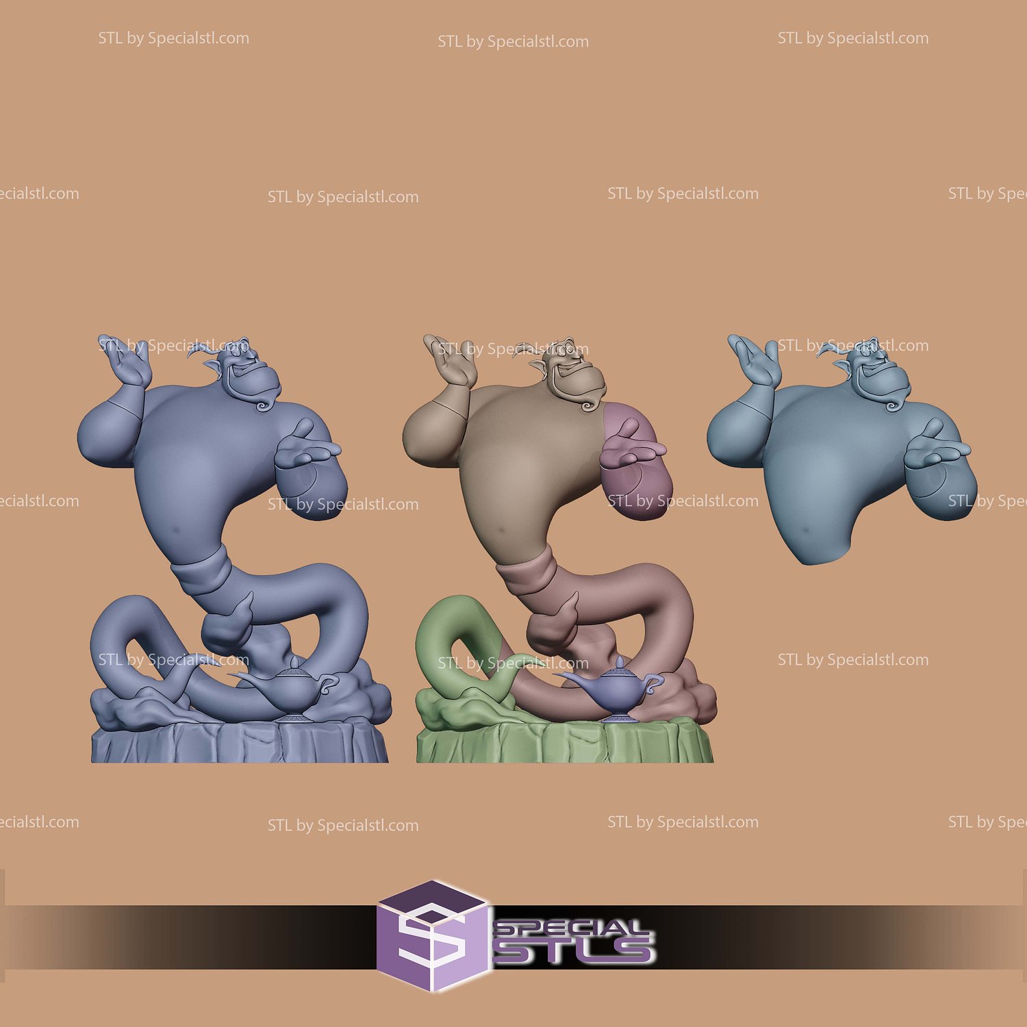 Genie Basic Aladdin STL Files 3D Model — view 2