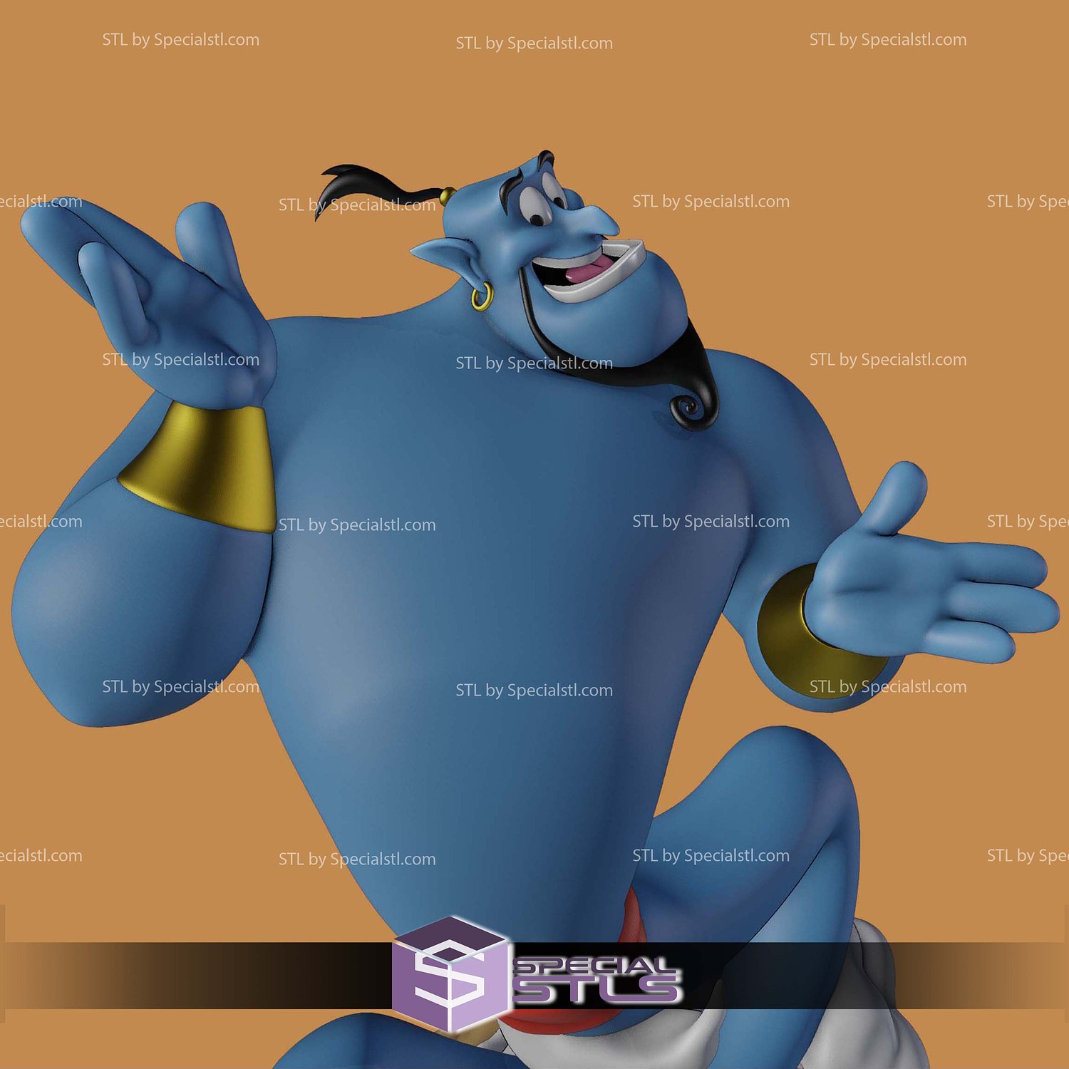 Genie Basic Aladdin STL Files 3D Model — view 4